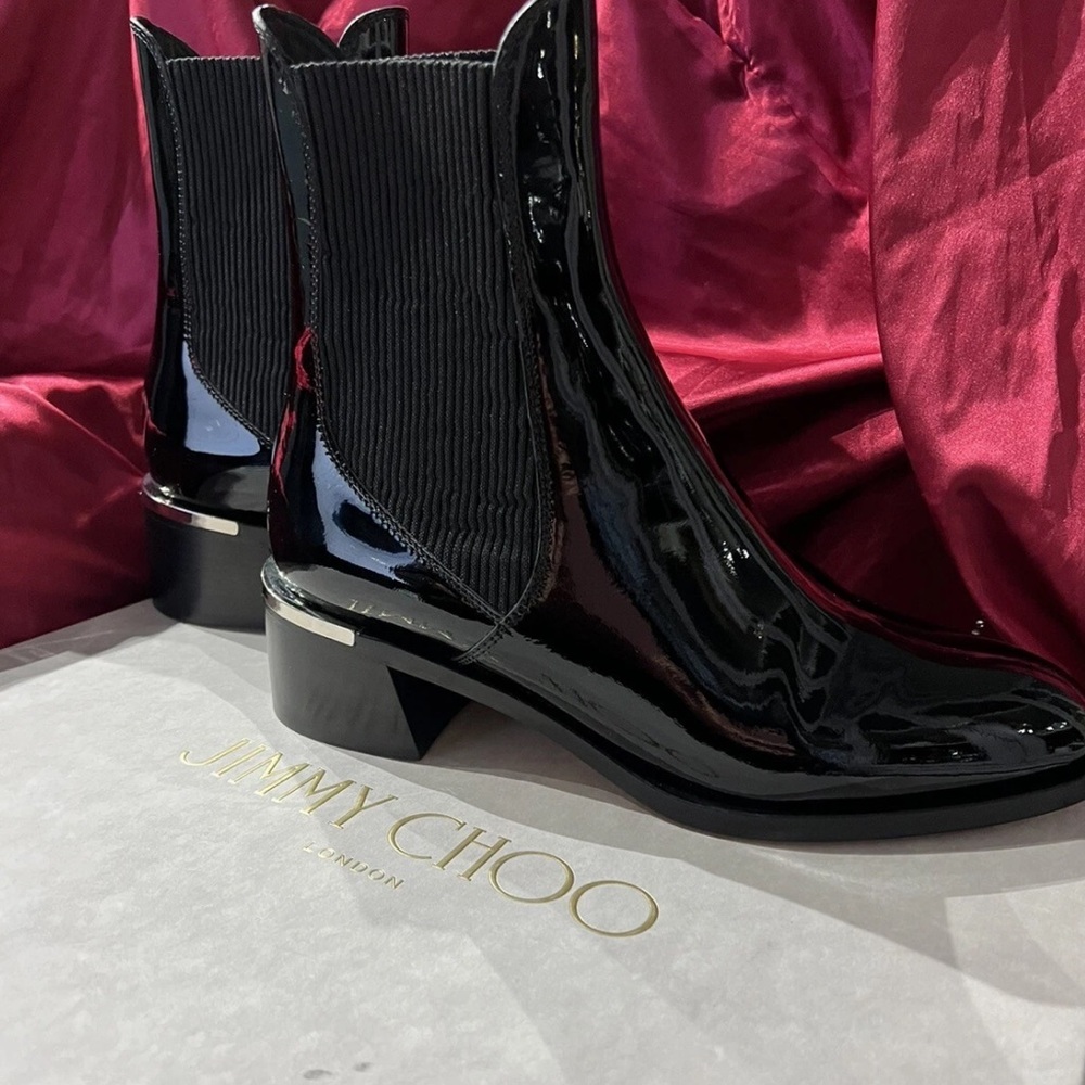 Jimmy Choo Rourke Leather Chelsea Boots size 37 No Box